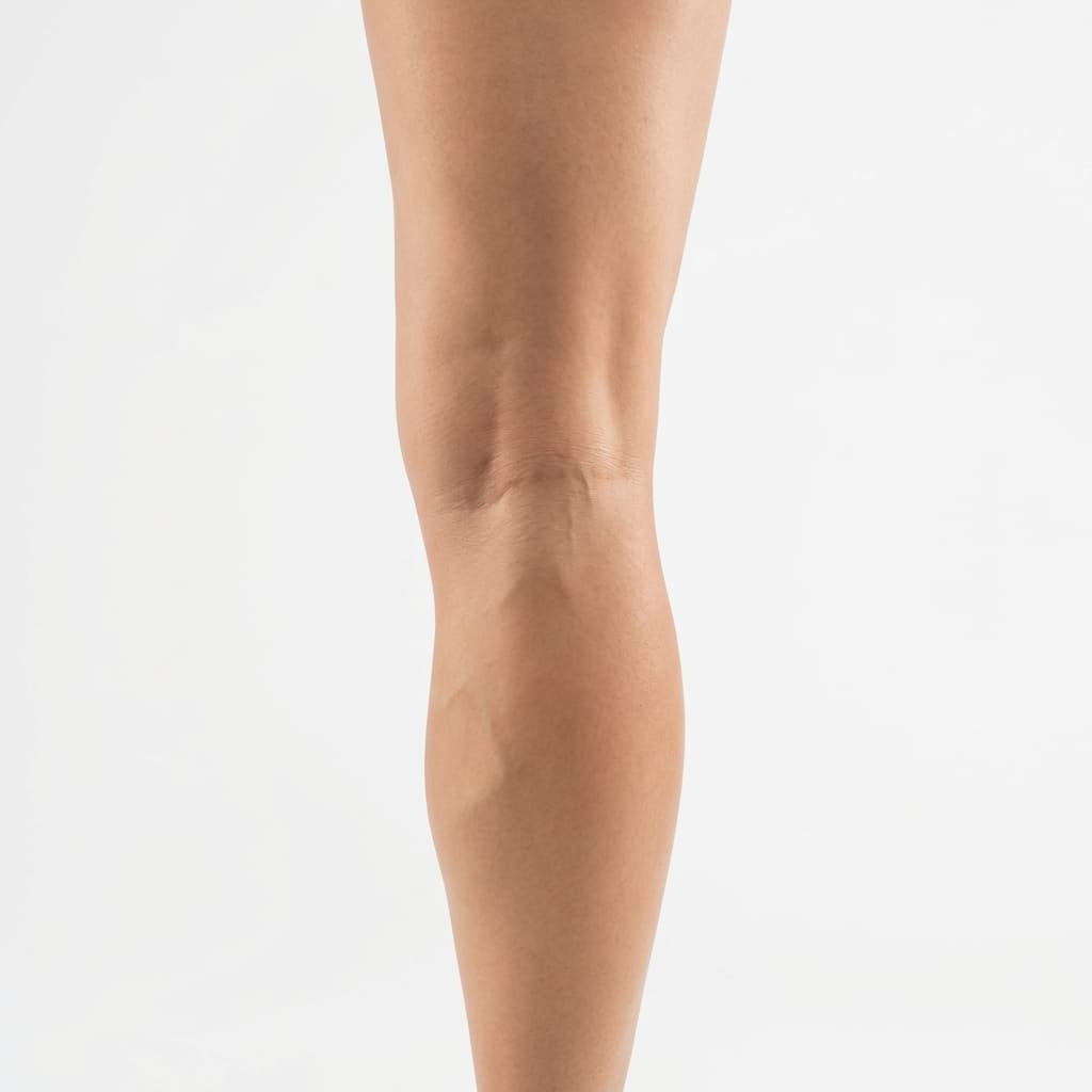 Photograph of human leg showing the Back (Posterior) view of the knee
